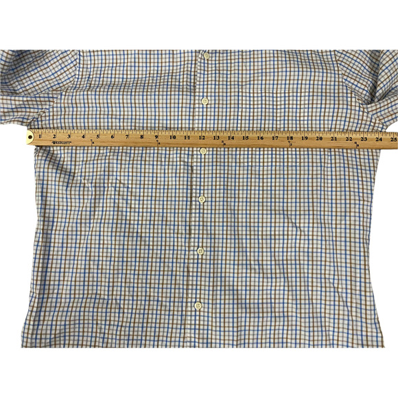 Peter Millar Shirt Mens Large Multicolor Checkered Long Sleeve Button Down - Picture 4 of 6